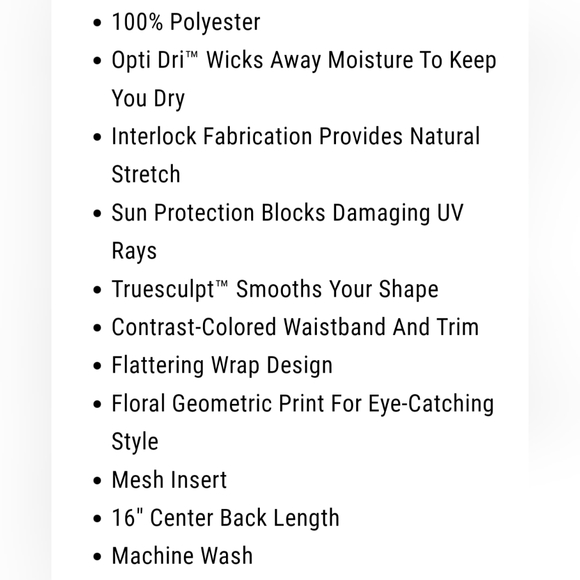 🌸 NWT Callaway 16" Floral Geo Print Wrap Golf Skort, Tennis, Pickleball (M + L) - Picture 6 of 14